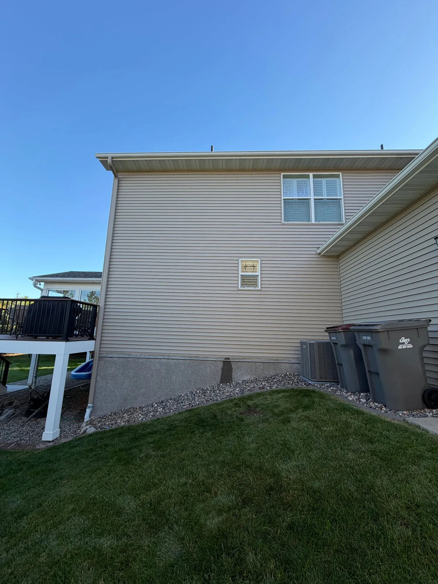 Same side of the house after washing