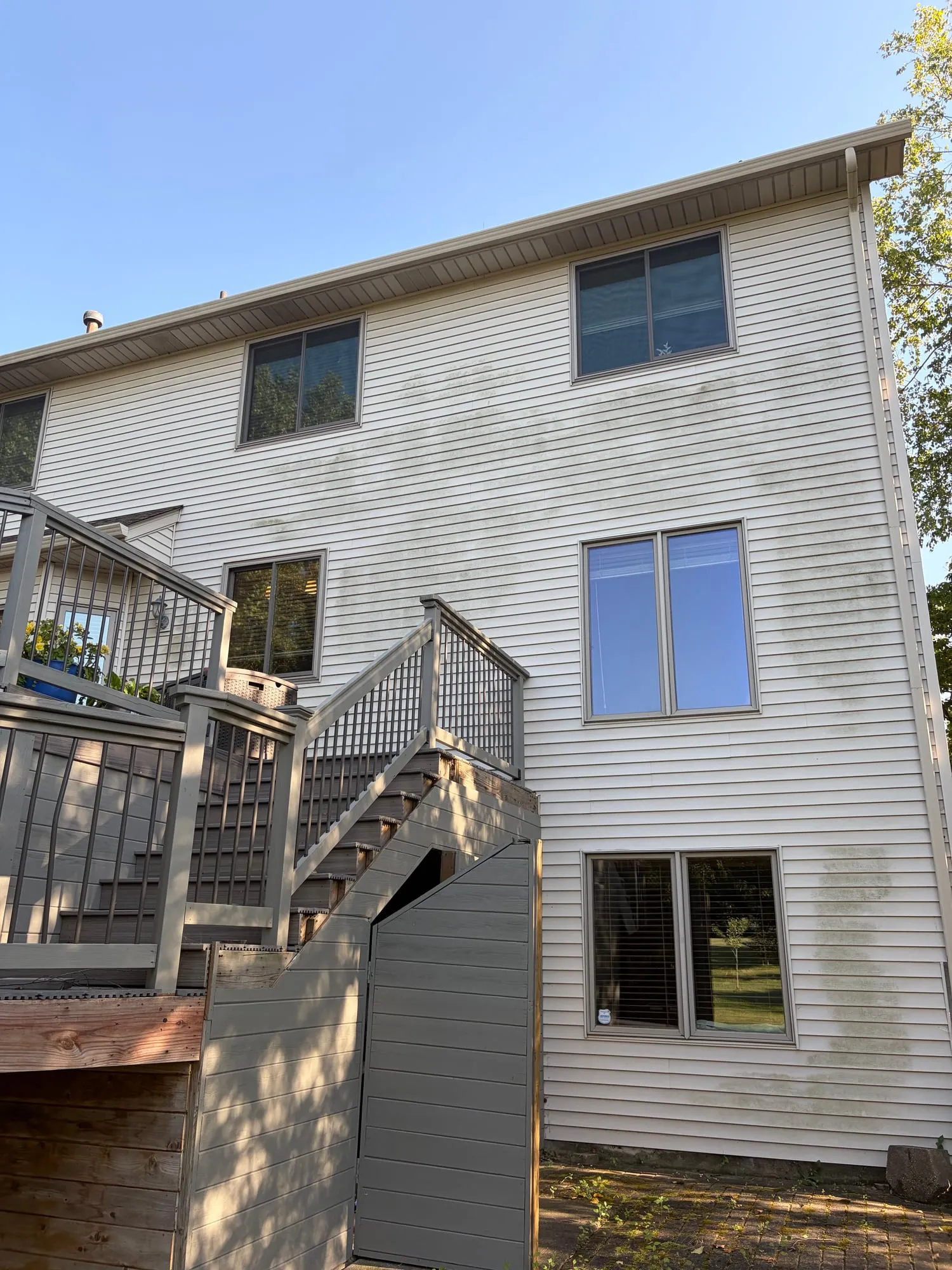 Back of a house before washing