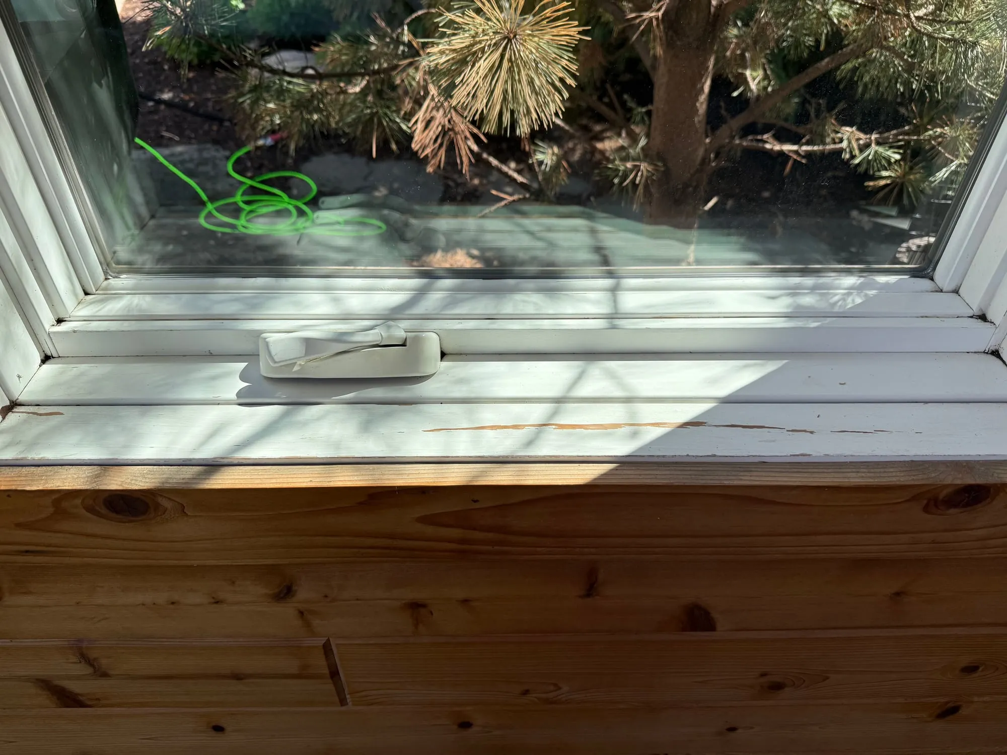 Same interior window sill after cleaning