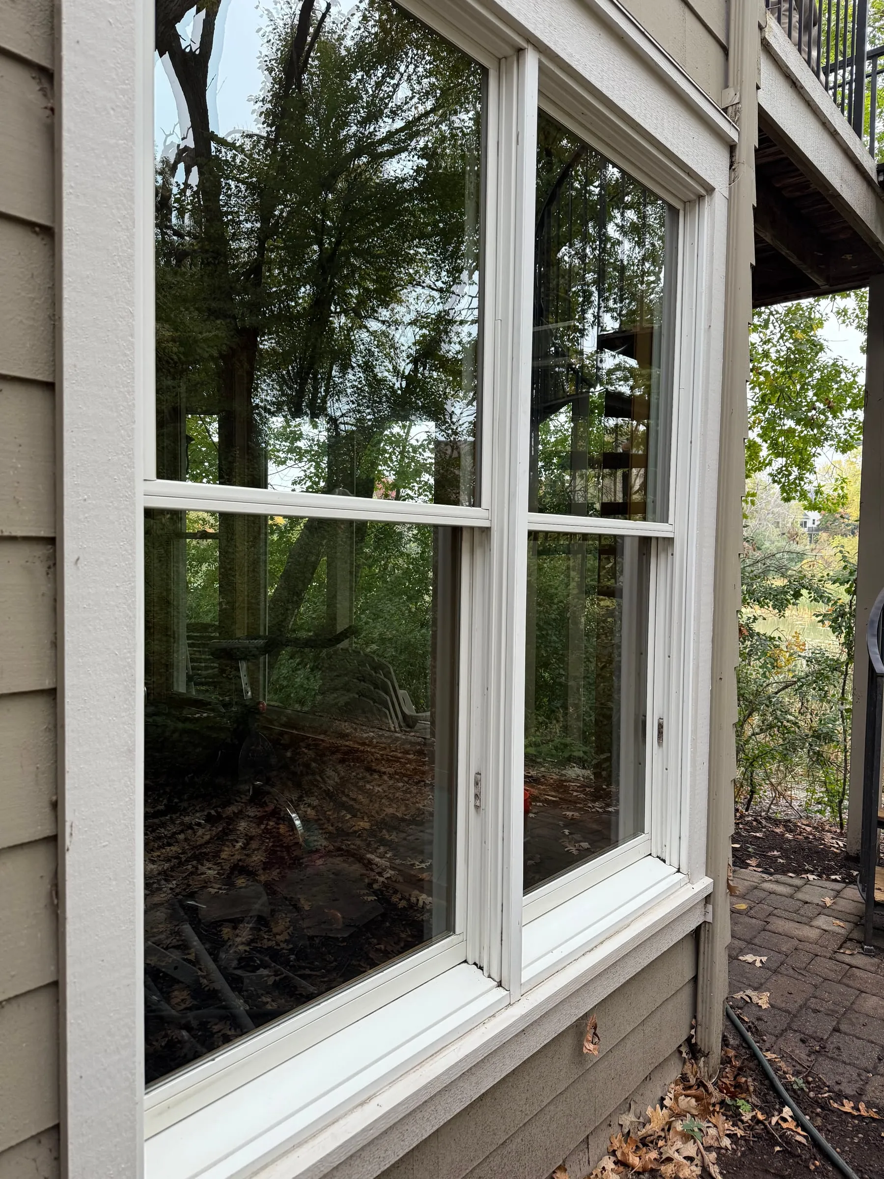 Same window and sill after cleaning