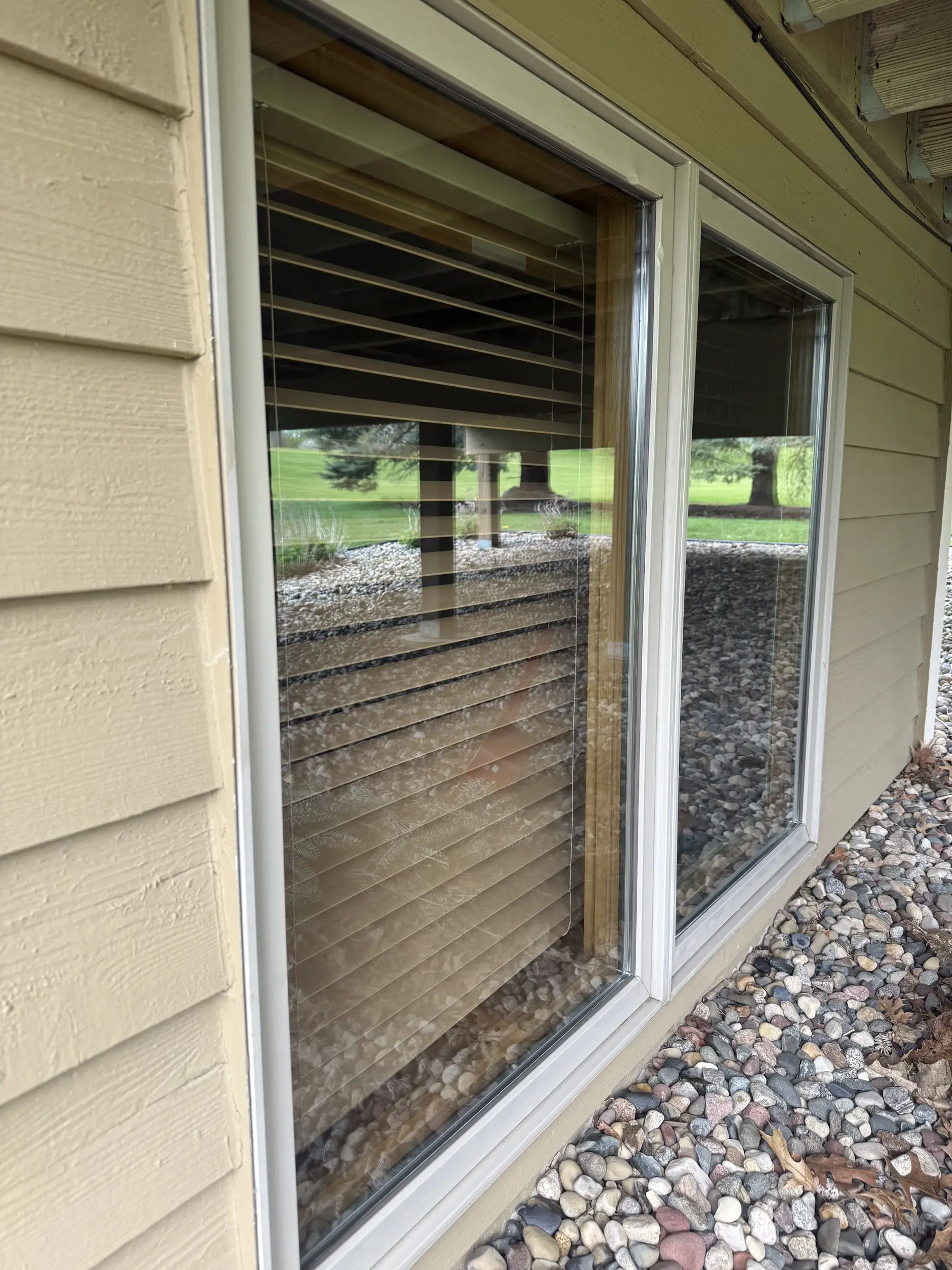 After: the same window after cleaning
